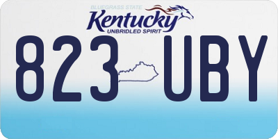 KY license plate 823UBY