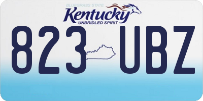 KY license plate 823UBZ