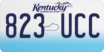KY license plate 823UCC