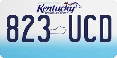 KY license plate 823UCD