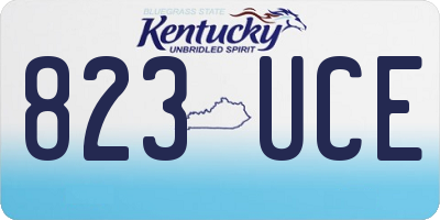 KY license plate 823UCE