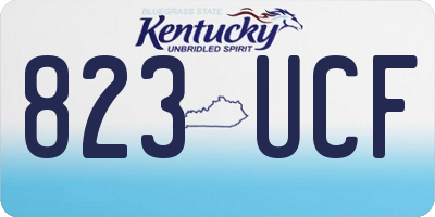 KY license plate 823UCF