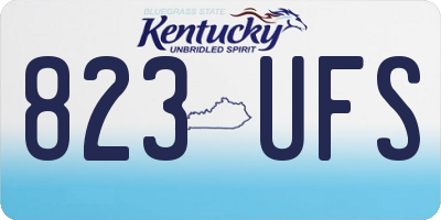 KY license plate 823UFS
