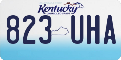 KY license plate 823UHA