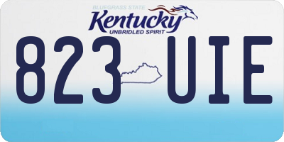 KY license plate 823UIE