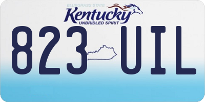 KY license plate 823UIL