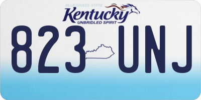 KY license plate 823UNJ