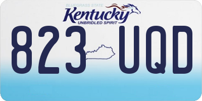 KY license plate 823UQD