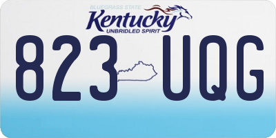 KY license plate 823UQG