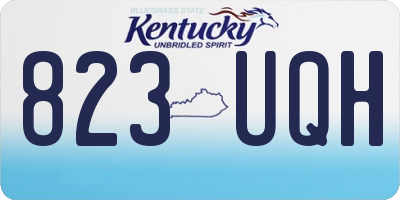 KY license plate 823UQH