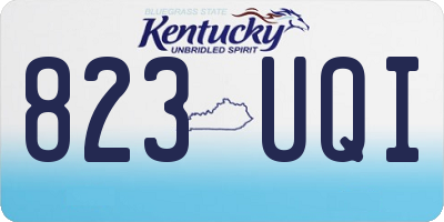 KY license plate 823UQI