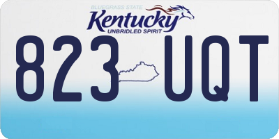 KY license plate 823UQT