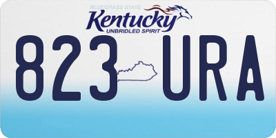 KY license plate 823URA
