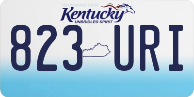 KY license plate 823URI