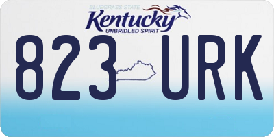 KY license plate 823URK