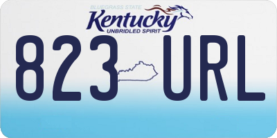 KY license plate 823URL