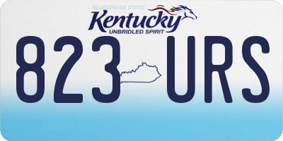 KY license plate 823URS