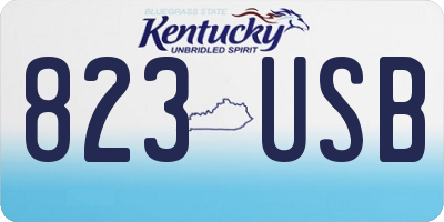 KY license plate 823USB