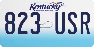 KY license plate 823USR