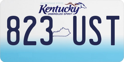 KY license plate 823UST