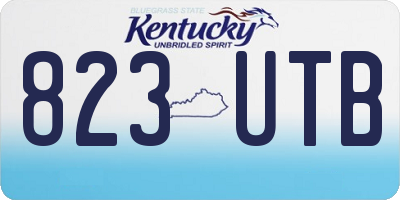 KY license plate 823UTB