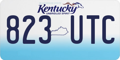 KY license plate 823UTC