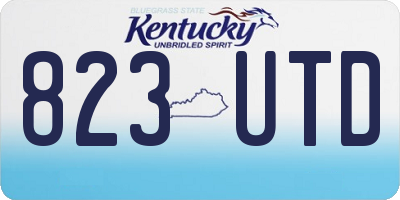 KY license plate 823UTD