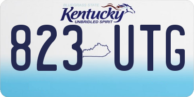 KY license plate 823UTG