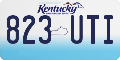 KY license plate 823UTI