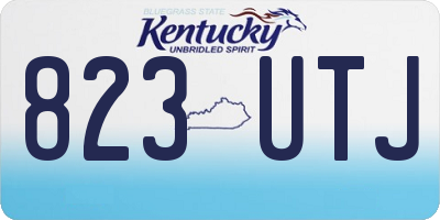 KY license plate 823UTJ