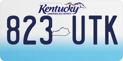 KY license plate 823UTK