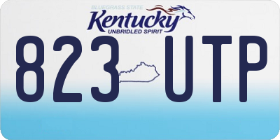 KY license plate 823UTP