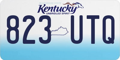 KY license plate 823UTQ