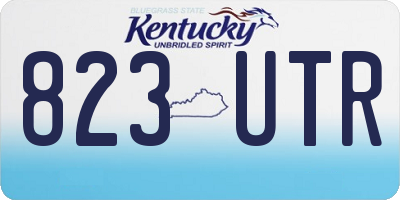 KY license plate 823UTR