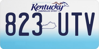 KY license plate 823UTV