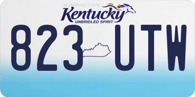 KY license plate 823UTW