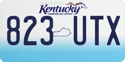 KY license plate 823UTX