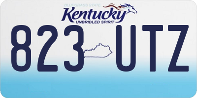 KY license plate 823UTZ