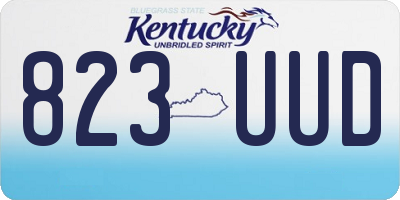 KY license plate 823UUD