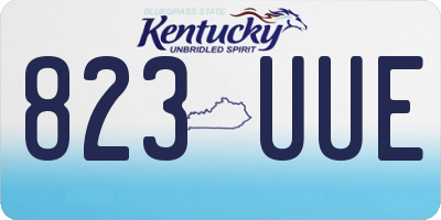 KY license plate 823UUE