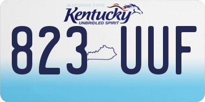 KY license plate 823UUF