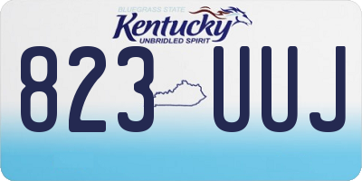 KY license plate 823UUJ