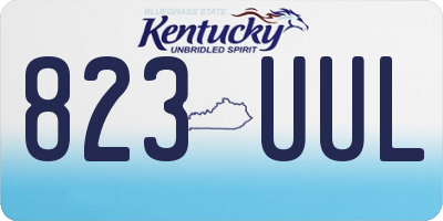 KY license plate 823UUL