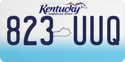 KY license plate 823UUQ