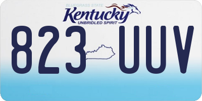 KY license plate 823UUV