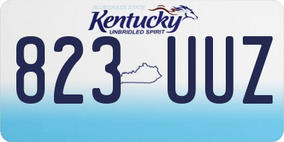 KY license plate 823UUZ
