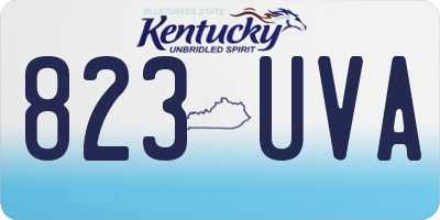 KY license plate 823UVA