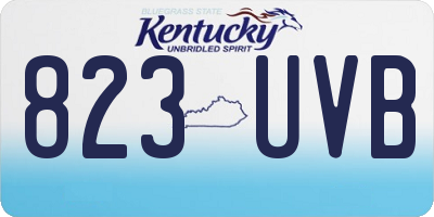 KY license plate 823UVB