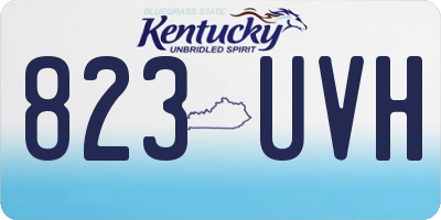 KY license plate 823UVH