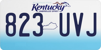 KY license plate 823UVJ